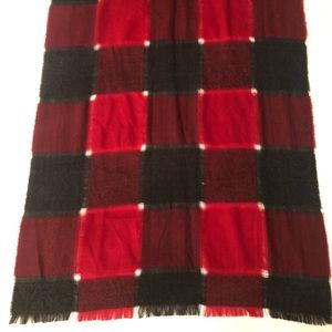 Classic red and black patch scarf